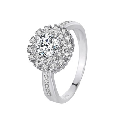Silver Cubic Zirconia Solitaire Ring 70200015