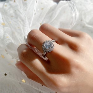 Silver Cubic Zirconia Solitaire Ring 70200015