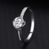 Silver Cubic Zirconia Solitaire Ring 70200019