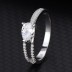Silver Cubic Zirconia Solitaire Ring 70200020