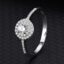 Silver Cubic Zirconia Solitaire Ring 70200022