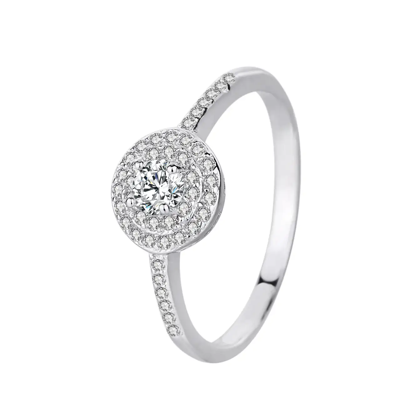 Silver Cubic Zirconia Solitaire Ring 70200022
