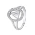 Silver Cubic Zirconia Triangle Ring 70200023