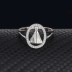 Silver Cubic Zirconia Triangle Ring 70200023