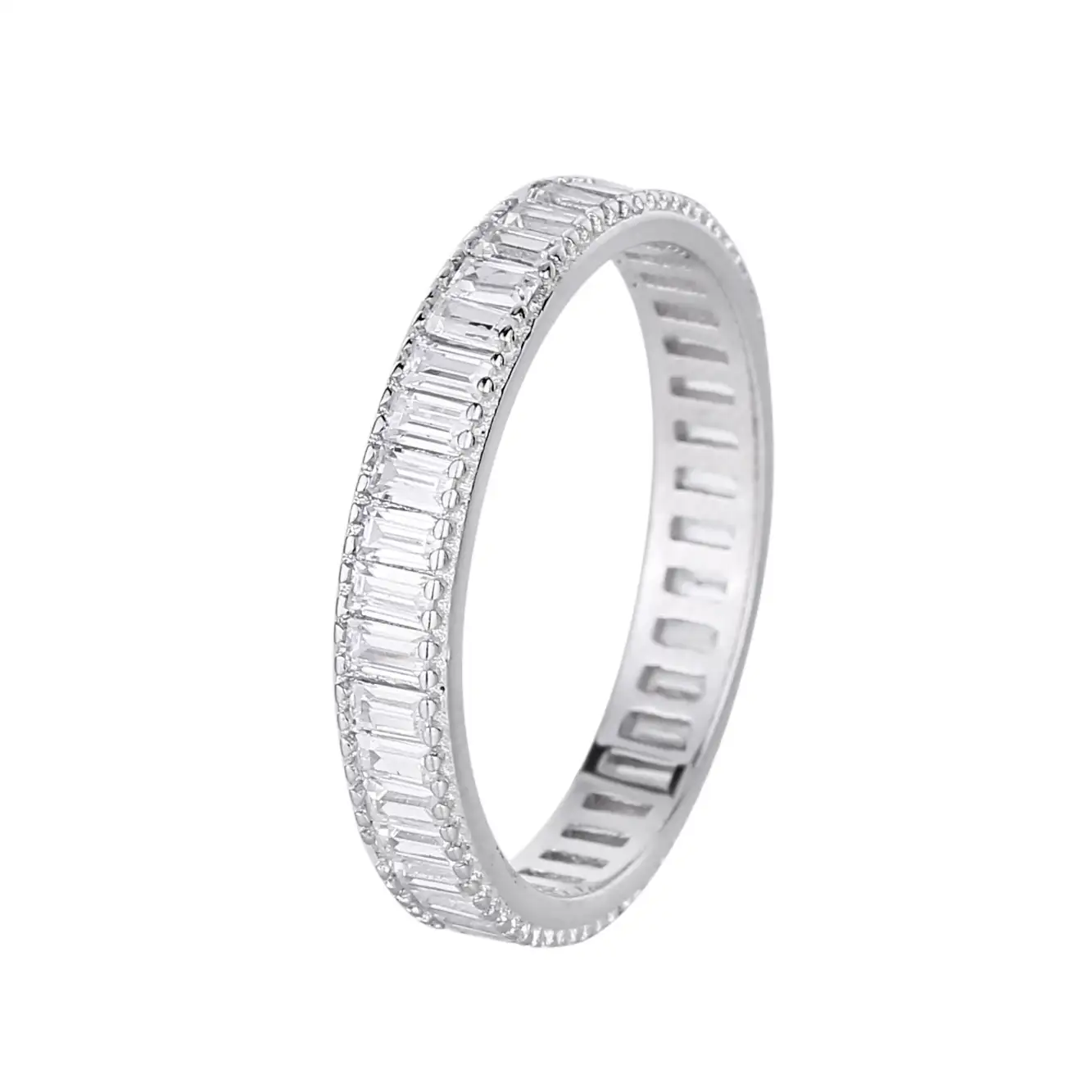 Silver Cubic Zirconia Band Ring 70200025