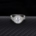 Silver Cubic Zirconia Solitaire Ring 70200026