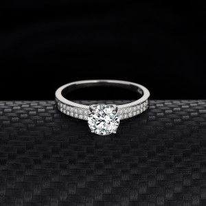 Silver Cubic Zirconia Solitaire Ring 70200028