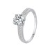 Silver Cubic Zirconia Solitaire Ring 70200028