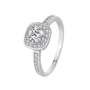 Silver Cubic Zirconia Solitaire Ring 70200031