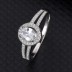 Silver Cubic Zirconia Solitaire Ring 70200034