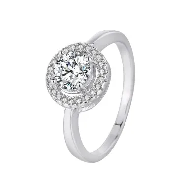 Silver Cubic Zirconia Solitaire Ring 70200036