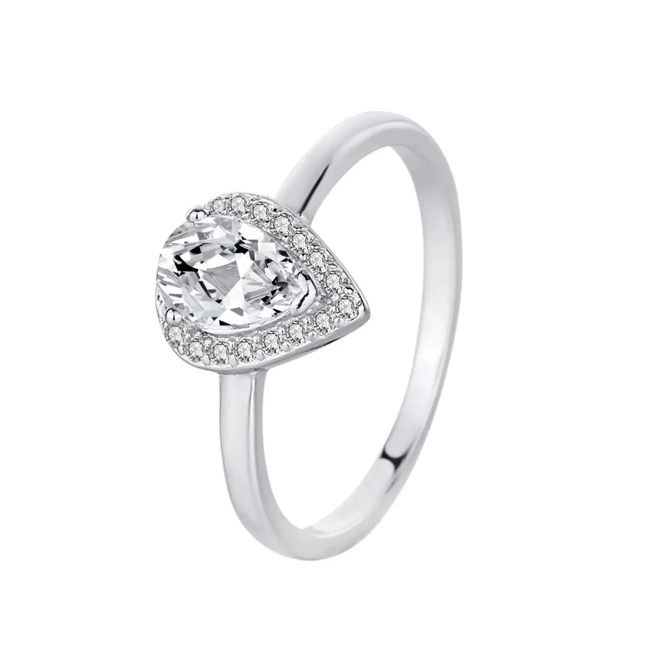 Silver Cubic Zirconia Solitaire Ring 70200038