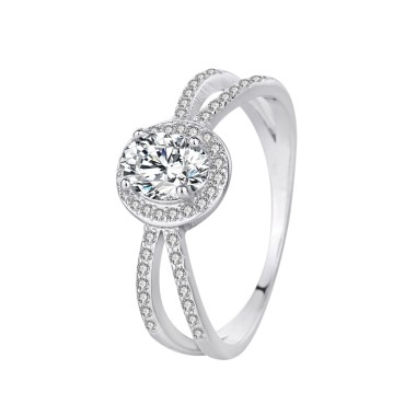 Silver Cubic Zirconia Solitaire Ring 70200043