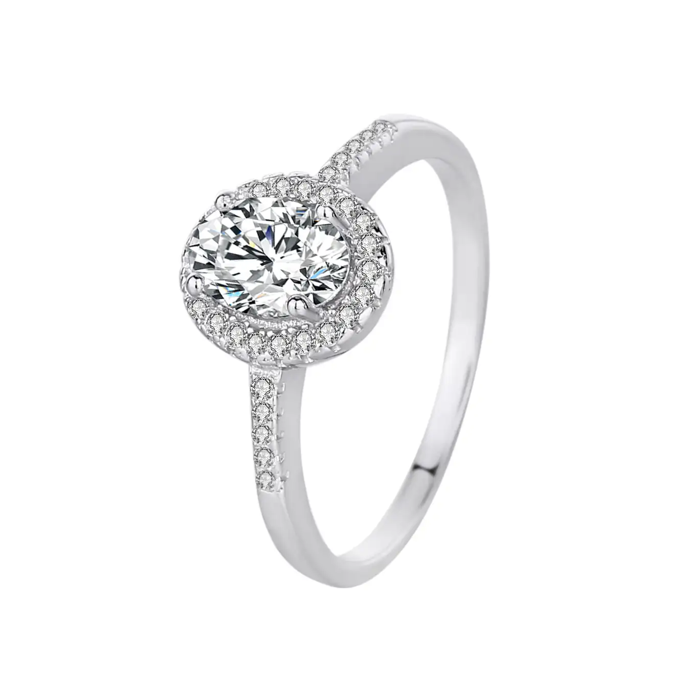 Silver Cubic Zirconia Solitaire Ring 70200045