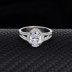 Silver Cubic Zirconia Solitaire Ring 70200047