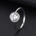 Silver Cubic Zirconia Solitaire Ring 70200048