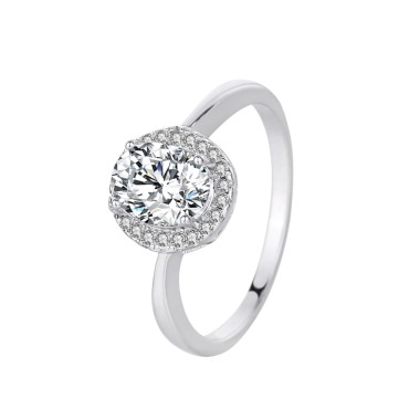 Silver Cubic Zirconia Solitaire Ring 70200048