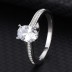 Silver Cubic Zirconia Solitaire Ring 70200049