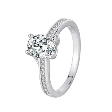 Silver Cubic Zirconia Solitaire Ring 70200029