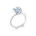 Sterling Silver Zirconia Halo Solitaire Band Rings 70200050