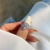 925 Sterling Silver Full Zirconia Oval Solitaire Ring 70200054