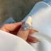 925 Sterling Silver Full Zirconia Oval Solitaire Ring 70200054