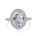 925 Sterling Silver Zirconia Oval Solitaire Ring 70200055