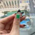 925 Sterling Silver 8A Emerald Zirconia Solitaire Ring 70200060