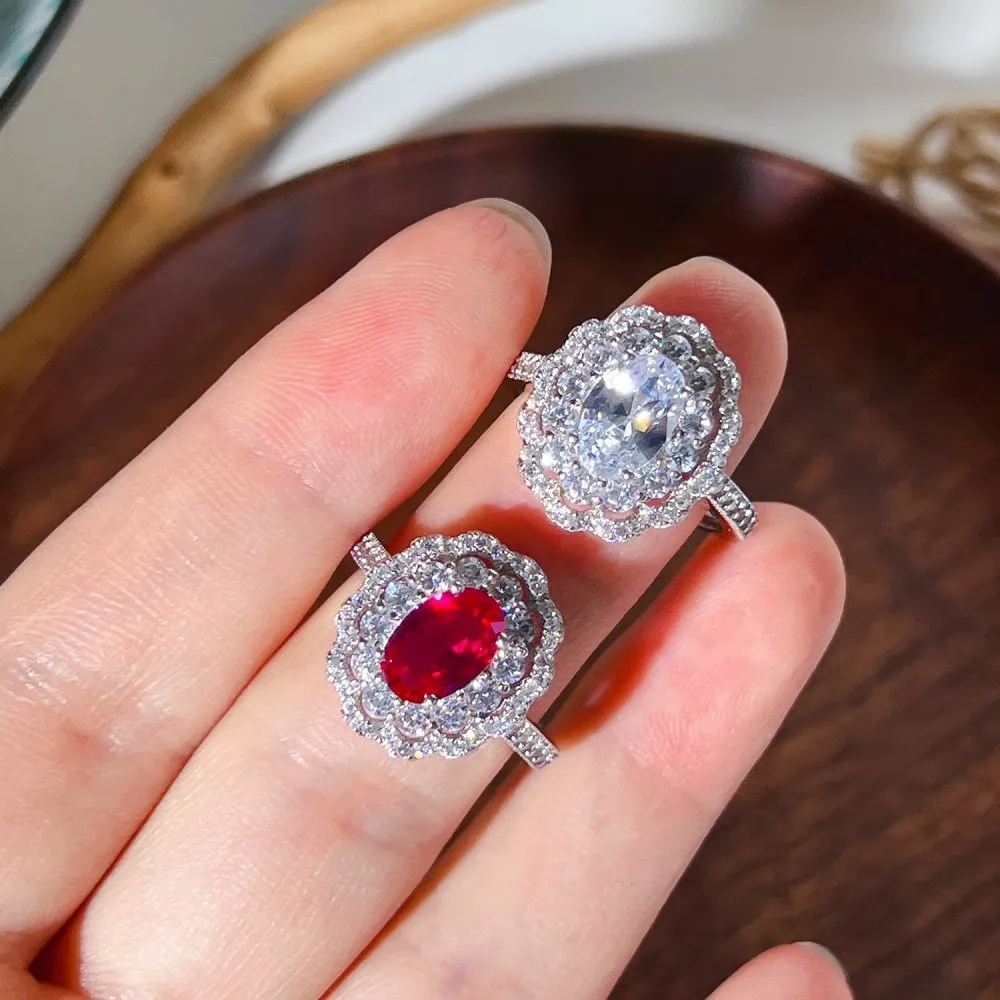 925 Sterling Silver Vintage Zirconia Solitaire Rings 70200066 - image1