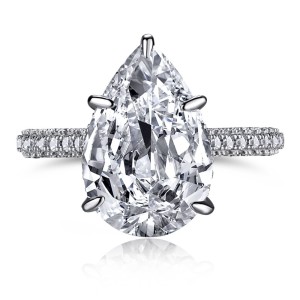 925 Sterling Silver Teardrop Solitaire Rings 70200067