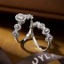 925 Sterling Silver Zirconia Oval Stackable Ring 70200072