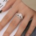 Sparkle Crown Waterdrop Zirconia Ring 70200074