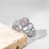 Sparkle Crown Waterdrop Zirconia Ring 70200074