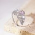 Sparkle Crown Waterdrop Zirconia Ring 70200074