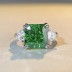 8A Ice Flower Cut Square Zirconia Ring 70200075