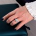 8A Ice Flower Cut Square Zirconia Ring 70200075
