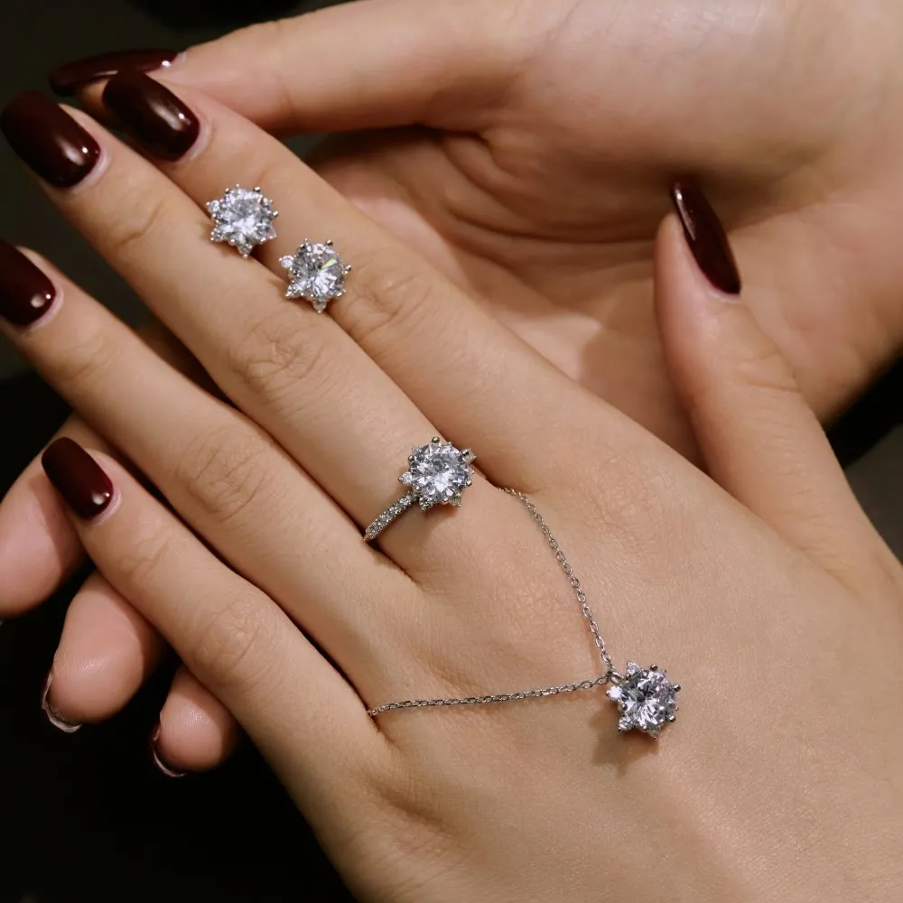 Sparkle Snowflake Zirconia Ring 70200076 - image1