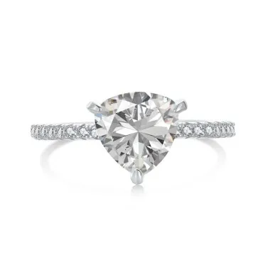 Sparkle Fat Triangle Heart Zirconia Ring 70200077