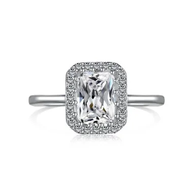 Sparkle Rectangle Zirconia Ring 70200078