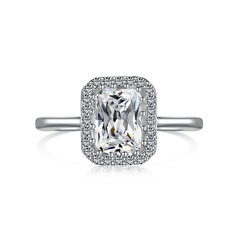 Sparkle Rectangle Zirconia Ring 70200078