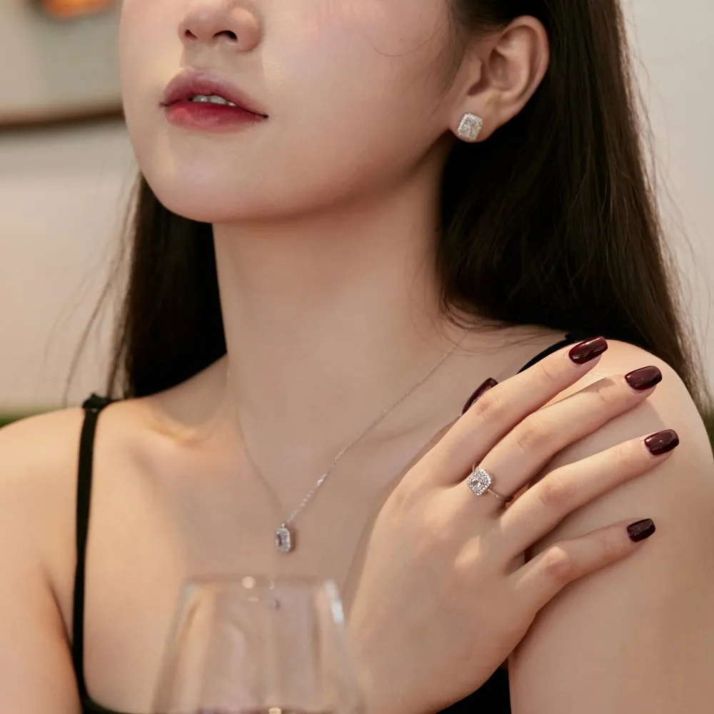 Sparkle Rectangle Zirconia Ring 70200078 - image2