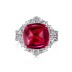 Vintage Red Pyramid Zirconia Ring 70200079