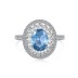 Vintage Oval Aquamarine Zirconia Ring 70200080