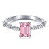 Sparkle Rectangle Zirconia Solitaire Ring 70200081