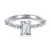 Sparkle Rectangle Zirconia Solitaire Ring 70200081