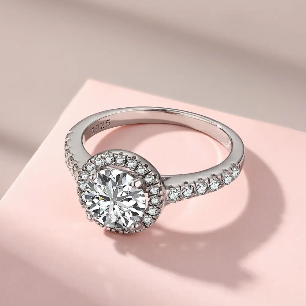 Luxury Round Zirconia Wedding Solitaire Ring 70200082 - image2