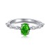 Vintage Oval Emerald Zirconia Solitaire Ring 70200083