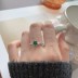 Vintage Oval Emerald Zirconia Solitaire Ring 70200083