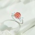 8A Crushed Ice Cut Hexagon Zirconia Solitaire Ring 70200087