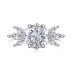 8A Crushed Ice Cut Hexagon Zirconia Solitaire Ring 70200087